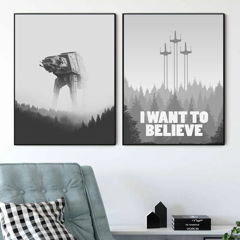 Poster – Star Wars Robots & Sci-Fi Black
