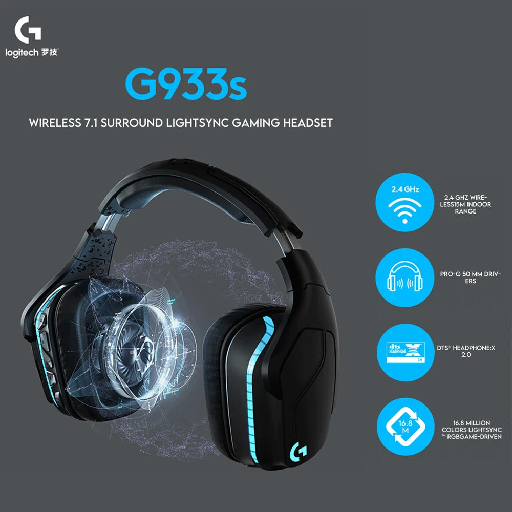 Logitech G933S LIGHTSYNC Wireless Gaming Headset