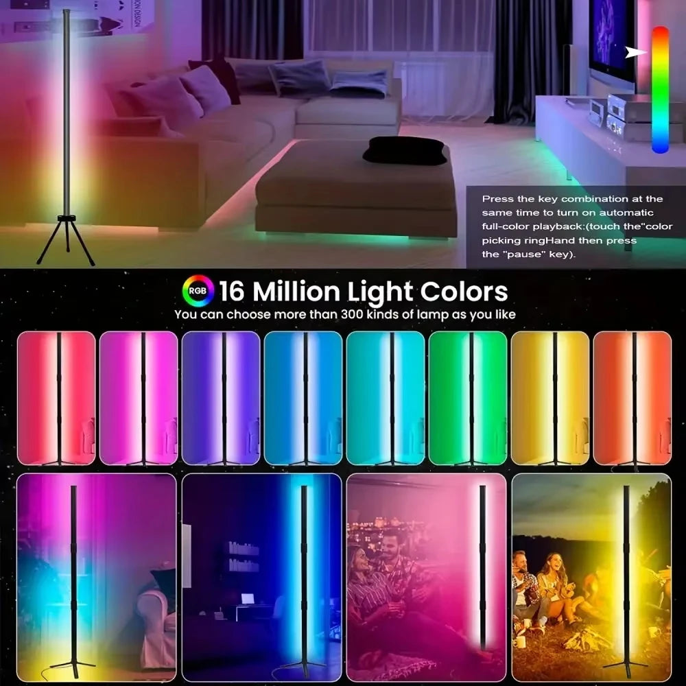 RGB+WW LED Floor Lamp with Remote Control