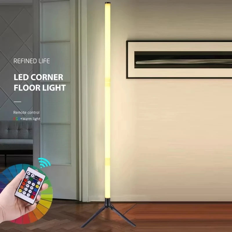 RGB+WW LED Floor Lamp with Remote Control