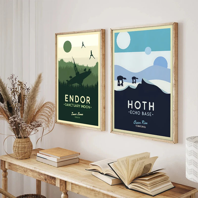 Modern Star Planet Posters – Galaxy Attraction Wall Art