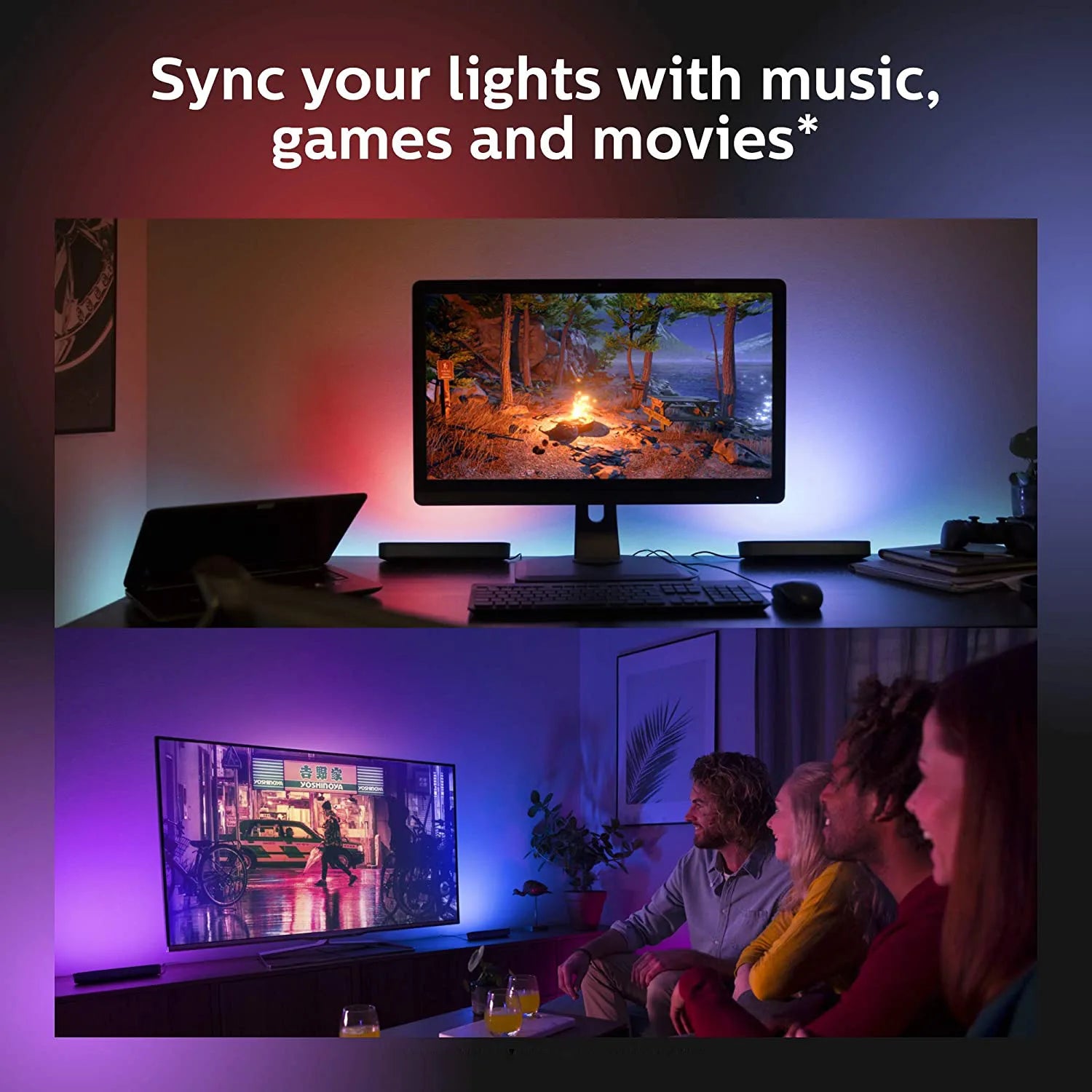 RGB LED Ambient Night Light with Remote Control