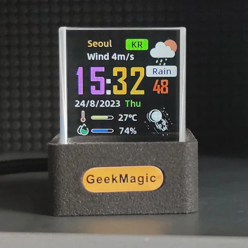 HoloCube Smart Weather Clock & Display Station